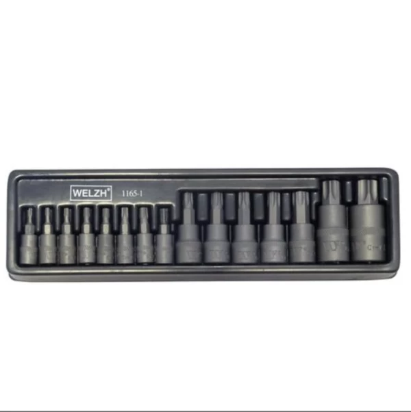 Welzh Werkzeug Torx T-Star Bit Socket Set, 15-Piece, S2 Steel, T6-T70 3 Welzh Werkzeug Torx T-Star Bit Socket Set, 15-Piece, S2 Steel, T6-T70