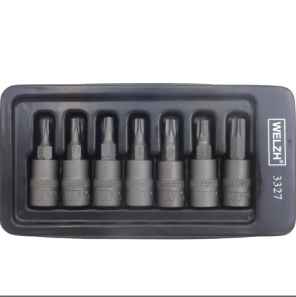 Welzh Werkzeug Torx T-Star Bit Socket Set, 1/4″Drive, 7-Piece, S2 Steel, T10-T40 3 Welzh Werkzeug Torx T-Star Bit Socket Set, 1/4″Drive, 7-Piece, S2 Steel, T10-T40