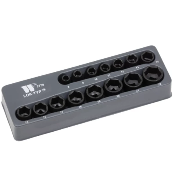 Welzh Werkzeug 3/8″ Shallow Impact Socket Set Lok-Typ™ 15-Piece, 8-22mm 3 Welzh Werkzeug 3/8″ Shallow Impact Socket Set Lok-Typ™ 15-Piece, 8-22mm