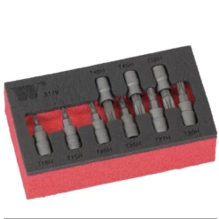Welzh Werkzeug Tamper Proof Torx T-Star Plus Bit Socket Set, 1/4″Drive, S2 Steel, T10H-T50H