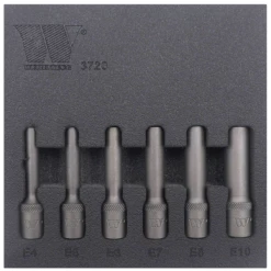 Welzh Werkzeug E-Torx Socket Set, Deep, 1/4″Drive, 6-Piece, S2 Steel, E4-E10