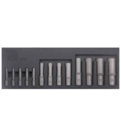 Welzh Werkzeug E-Torx Socket Set, Deep, 13-Piece, S2 Steel, E4-E24