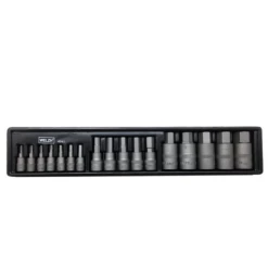 Welzh Werkzeug Hex Bit Socket Master Set, 17-Piece, S2 Steel, H2-H22
