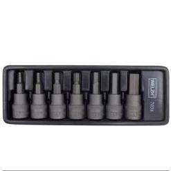 Welzh Werkzeug Hex Bit Socket Set, 3/8″Drive, 7-Piece, S2 Steel, H3-H10