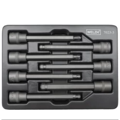 Welzh Werkzeug Extra Long Ball End Hex Bit Socket Set, 3/8″Drive, 110mm, 7-Piece, S2 Steel, HB3-HB10