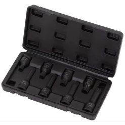 Welzh Werkzeug Impact Tamper Proof Spline Bit Socket Set, Long & Short, 1/2″Drive, 8-Piece, M12, M14, M16, M18