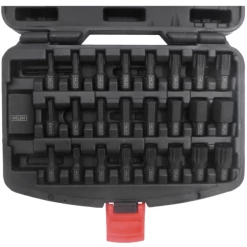 Welzh Werkzeug Impact Torx, Hex & Spline Bit Socket Set, 1/2″Drive, 24-Piece