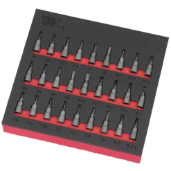 Welzh Werkzeug Bit Socket Assortment Set, Torx, Hex, Spline, PZ, SL & PH, 1/4″Drive, 27-Piece, S2 Steel