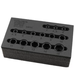 Welzh Werkzeug Shallow Impact Socket Set, 1/4″Drive, 14-Piece, 4-15mm