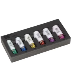 Welzh Werkzeug 1/2″ Protective Socket Set For Alloy Wheels, Lok-Typ™, 6-Piece, 15, 17, 19, 21, 22, 24mm
