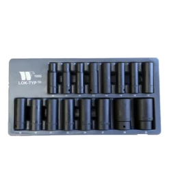 Welzh Werkzeug 1/2″ Deep Impact Socket Set Lok-Typ™ 16-Piece, 10-32mm
