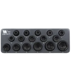 Welzh Werkzeug 1/2″ Shallow Impact Socket Set Lok-Typ™ 16-Piece, 10-32mm