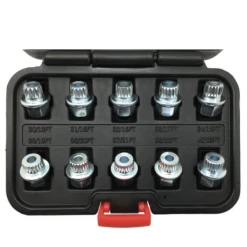 Welzh Werkzeug BMW/MINI Locking Wheel Nut Removal Key Set, Tamper Spline Type