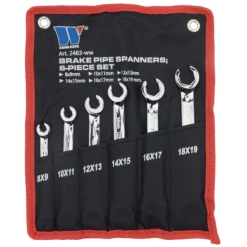 Welzh Werkzeug Brake Pipe Spanner Set 6-Piece, 8-19mm