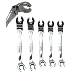 Welzh Werkzeug Line Spanner Set 5-Piece, Flexi Head, Offset, 8-12mm