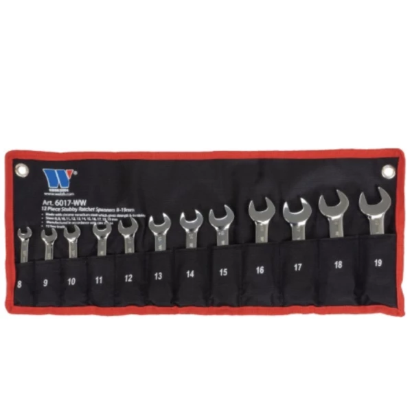 Welzh Werkzeug Stubby Ratchet Spanner Set 12-Piece, 72-Tooth, 8-19mm 3 Welzh Werkzeug Stubby Ratchet Spanner Set 12-Piece, 72-Tooth, 8-19mm