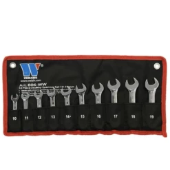 Welzh Werkzeug Stubby Combination Spanner Set 10-Piece, 10-19mm
