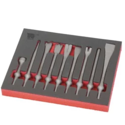 Welzh Werkzeug Chisel Adapter Set For Vibration Air Hammer 9-Piece