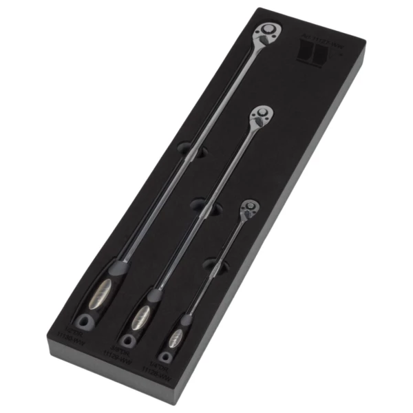 Welzh Werkzeug Extra Long Ratchet Set 3-Piece, 72-Tooth 3 Welzh Werkzeug Extra Long Ratchet Set 3-Piece, 72-Tooth