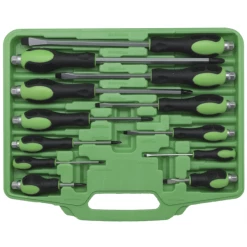 Welzh Werkzeug Screwdriver Set 12-Piece, Go Through Handles
