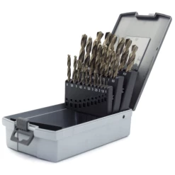 Welzh Werkzeug Drill Bit Set, Cobalt, Fully Ground, Split Point, 25-Piece, 1-13mm