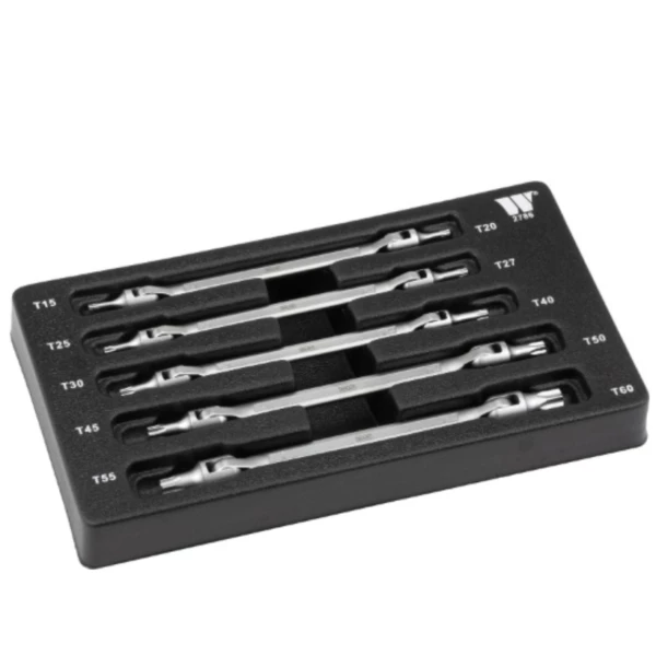 Welzh Werkzeug Flexi-Head Torx/T-Star Key Set 5-Piece, T15-T60 3 Welzh Werkzeug Flexi-Head Torx/T-Star Key Set 5-Piece, T15-T60