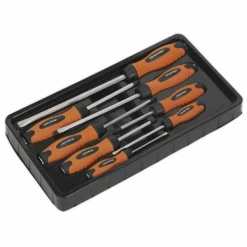 Sealey Premier Screwdriver Set, Hammer Through, Shot Blasted/Magnetized Tips