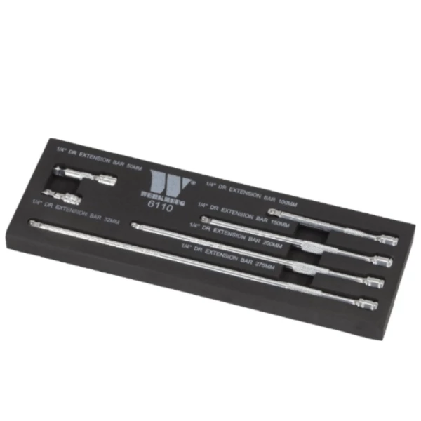 Welzh Werkzeug 1/4″ Wobble Extension Bar Set 6-Piece 3 Welzh Werkzeug 1/4″ Wobble Extension Bar Set 6-Piece