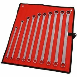 Neilsen Ring & Ratchet Spanner Set Extra Long 10-Piece, 8-19mm