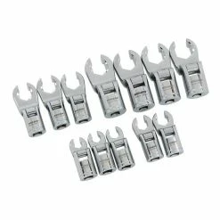 Neilsen Crowfoot Wrench Set Flexi Head 3/8″ 12-Piece 8-19mm 200 Degree Flexible Head
